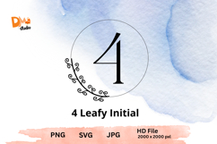 Leafy Initial Monogram - Nature Inspired Letters Product Image 1