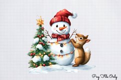 Christmas Cute-Snowman Clipart PNG Product Image 1