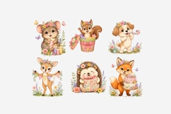 Garden Birthday Clipart | 11 PNG Files | Cute Garden Animals Product Image 5