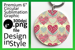 Sophisticated Round Design for Keychains , Heart Product Image 1