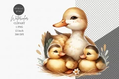 Mother's Day clipart, Duck and ducklings clipart, Family Product Image 1