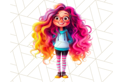 Teen Girl Clipart PNG, Fun Character Illustration Product Image 3