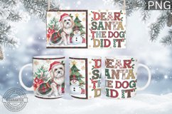 Christmas Mug Wrap Design - Christmas Dog Sublimation Product Image 4