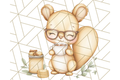 Tea Time Animal Clipart PNG Woodland Forest, Cottagecore Png Product Image 3