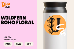 Wildfern Boho Floral Monogram Product Image 1
