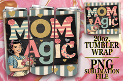 Bright Sublimation 20oz tumbler wrap, Mom Life Product Image 1