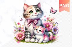 Cat Sublimation - Mother&#039;s Day Cat Clipart Product Image 1