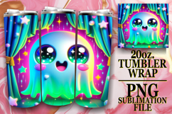 Uplifting Moments 20oz tumbler wrap, 3D Cute Ghost Product Image 1