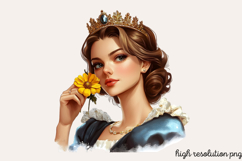 Vintage Retro Girls Clipart PNG Product Image 1