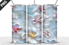 3D Flowers Tumbler Wrap | Sublimation Design | Tumble PNG Product Image 4