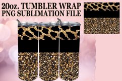 Glitter Leopard &amp; Flower Tumbler Wrap - Glamorous Charm Product Image 1