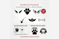 Dog Memorial PNG Bundle, Pet Loss Quote Clipart, Rainbow Product Image 6