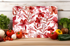 Watercolor Red Floral Cutting Board | Cutting Board png Product Image 2