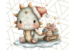 Christmas Dinosaur Party Png, Dino Clipart PNG Product Image 3