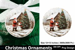 Christmas Ornaments PNG Round Sign PNG, Christmas Round Sign Product Image 1