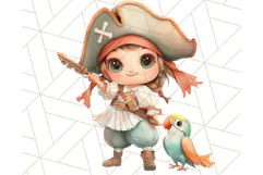 Cartoon Pirate Kids and Animals PNG Clipart for Fun Designs Product Image 3