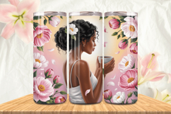 Black Girl Magic Black Woman Positive mind 20oz Tumbler wrap Product Image 1