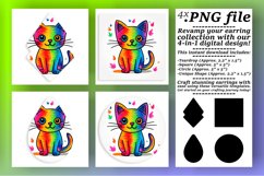 Creative Cat Curves: Sublimation Artistry Product Image 1