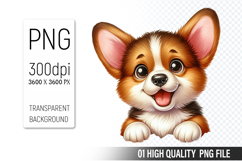 Funny Baby Dog Clipart PNG, Sublimation Dog Design Product Image 1