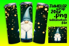 Festive Gnome Tumbler Wrap Christmas Sublimation 20oz Product Image 1