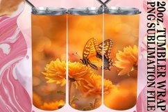 Whimsical Spring Blossom Tumbler Wrap - Butterfly Bliss Product Image 1