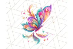 Colorful Butterfly Clipart PNG Clipart, Rainbow Butterfly Product Image 3