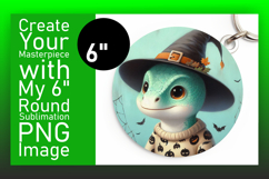 Elegant Car Coaster Round PNG Design , Halloween Dino Product Image 1