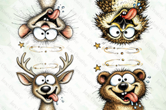 Silly Woodland Animals Clipart Product Image 1