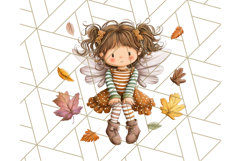 Fall Fairy Clipart PNG, Autumn Fairy People With Wings Product Image 3