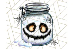 Halloween Monster Clipart PNG, Monsters in Jars, Spooky Png Product Image 3