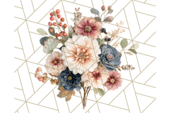 Fall Flower Bouquets Clipart PNG, Autumn Floral Clip Art Product Image 3