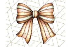 Fall Bow Clipart, Autumn Hair Bows PNG, Fall Ribbon Png Product Image 3