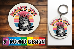 Radiant Round Sublimation Coasters, Cat Lover Product Image 1