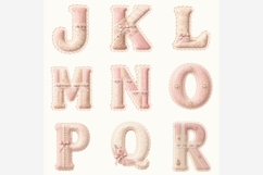 Floral Lace Alphabet PNG Bundle | 26 Feminine Letters, Pink Product Image 5