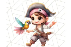 Cartoon Pirate Kids and Animals PNG Clipart for Fun Designs Product Image 3