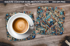 Christmas Coaster Sublimation, Christmas Coaster PNG Design Product Image 1