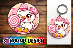 Enchanted Circle Coaster Designs, Cute Goose Product Image 1