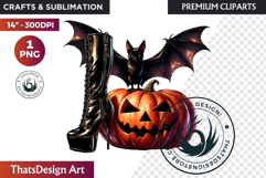 Halloween Character Boots - Spooky Gothic Clipart PNG Product Image 1