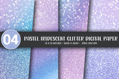 Pastel Iridescent Glitter Digital Paper Product Image 1