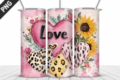 Lovely Hearts Tumbler Design | Valentine's Day Tumbler Wrap Product Image 4