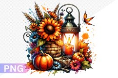 Autumn Harvest Pumpkin Sublimation - Pumpkin Clipart Design Product Image 1