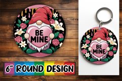 Heartfelt Keychain Circle PNG, Valentines Product Image 1