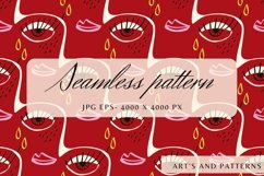 Sad faces pattern | Sad faces digital paper Product Image 1