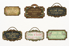 Spring Wooden Signs Clipart Product Image 5
