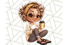 Sassy Mom Coffee PNG Clipart, Messy Bun Mom Life PNGs Product Image 3
