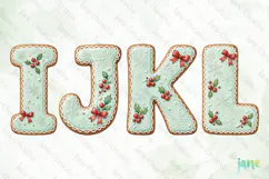 Mint Cookie Letters Clipart Product Image 1