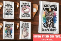 Funny Kitchen Dish Towel Sublimation PNG Product Image 1