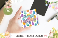 Happy Easter Magnet, Happy Easter Square Coaster Print Product Image 1