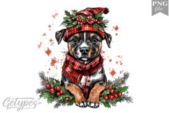 Christmas Dog Clipart Design - High Quality 300 Dpi Product Image 1