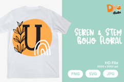 Seren &amp; Stem Boho Floral Monogram Product Image 1